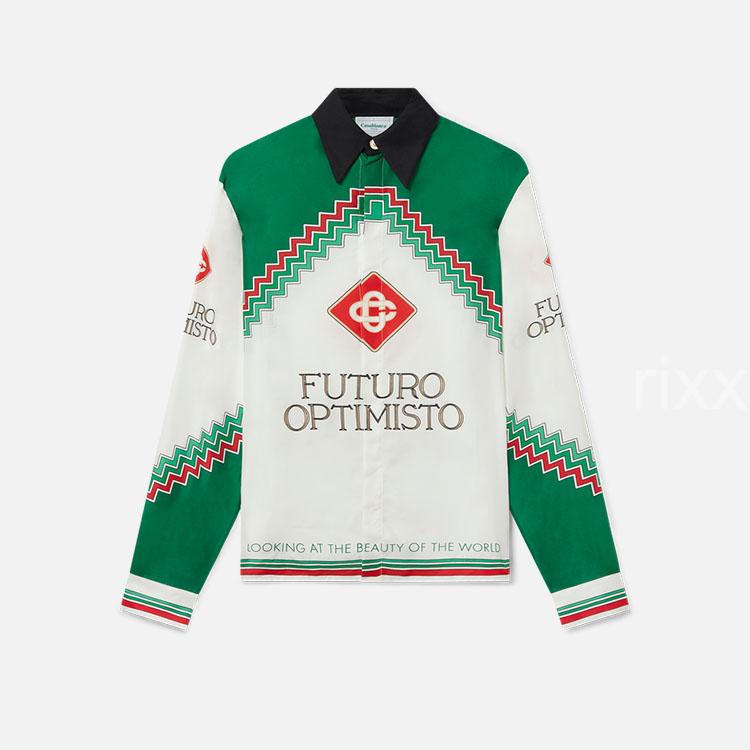 카사블랑카 Futuro 옵티미스토 실크 셔츠