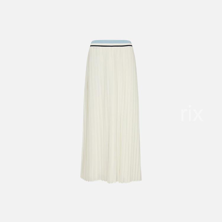 몽클레어 플리츠 미디 스커트