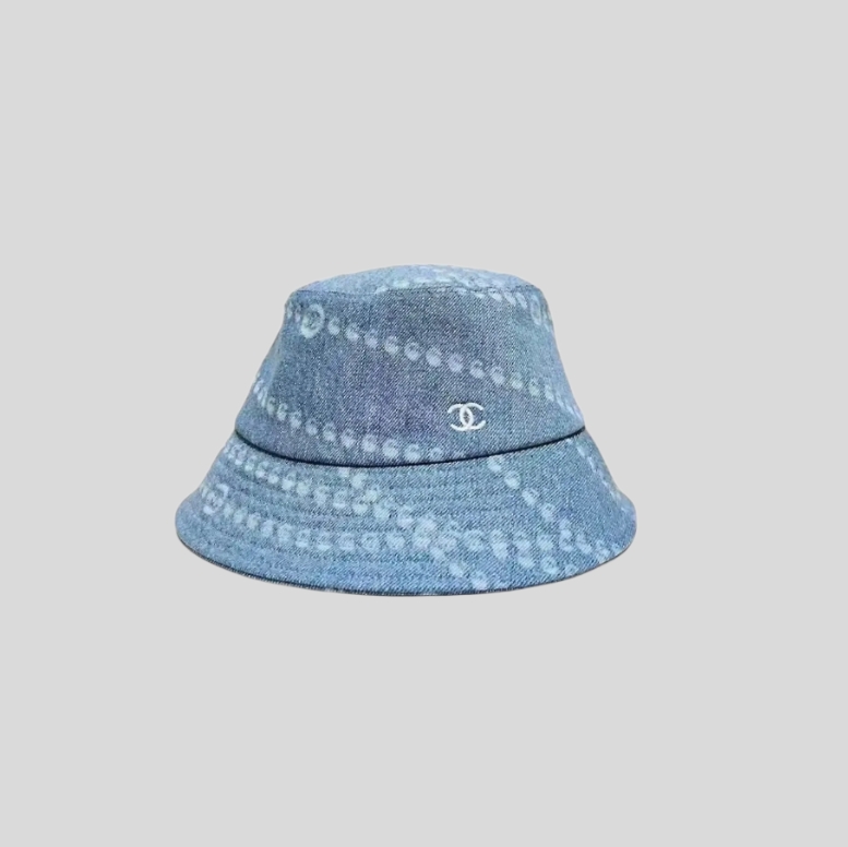 샤넬 25P CC 로고 데님 버킷햇
